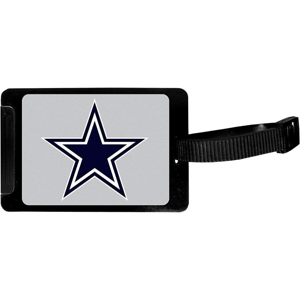 Dallas Cowboys Rubber Luggage Bag Tag I.D. Holder Black NFL Licensed